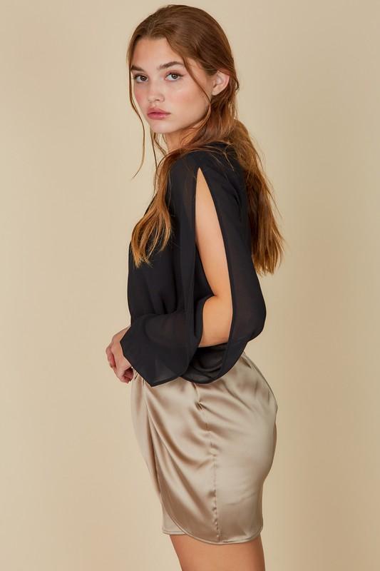 Samantha Satin Skirt - Lovely Brielle