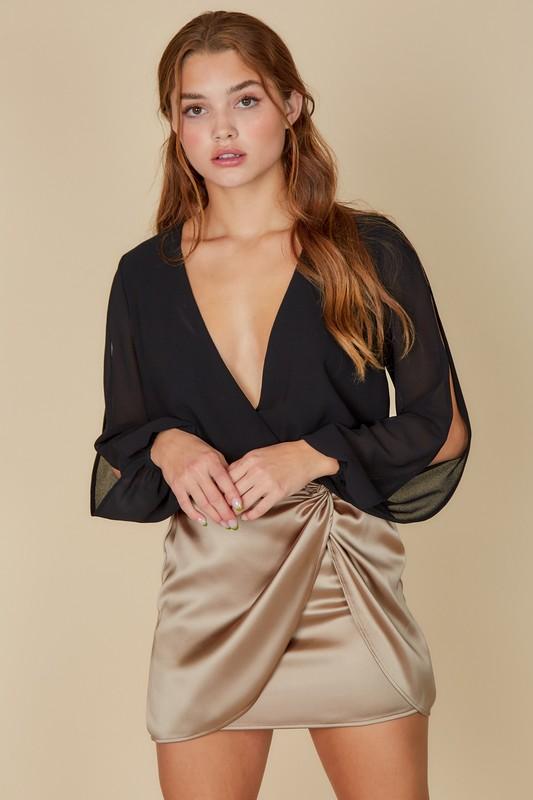 Samantha Satin Skirt - Lovely Brielle