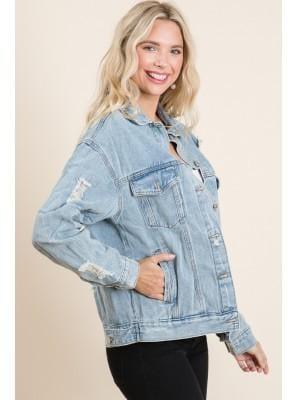Washed Denim Jacket - Lovely Brielle