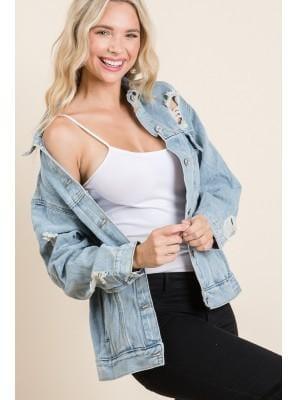 Washed Denim Jacket - Lovely Brielle