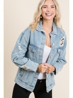 Washed Denim Jacket - Lovely Brielle