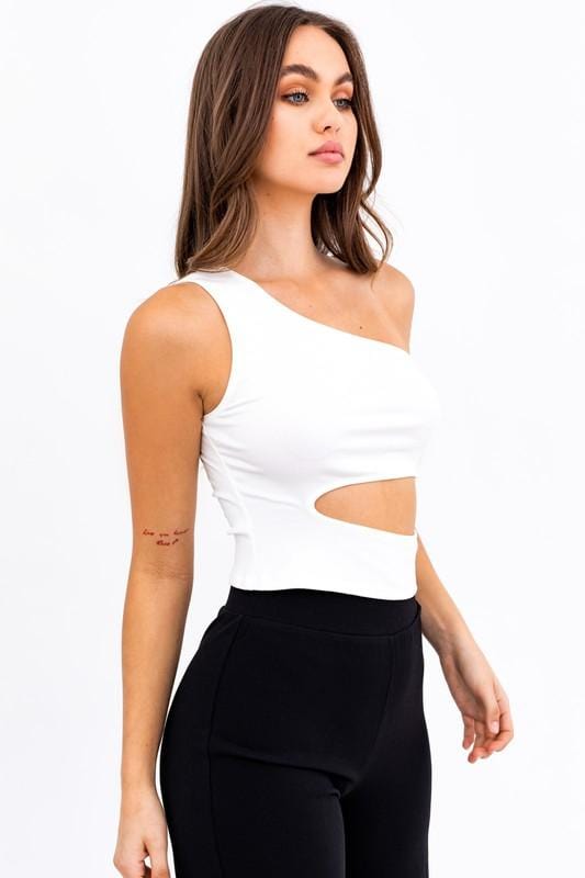One Shoulder Cut Top - Lovely Brielle