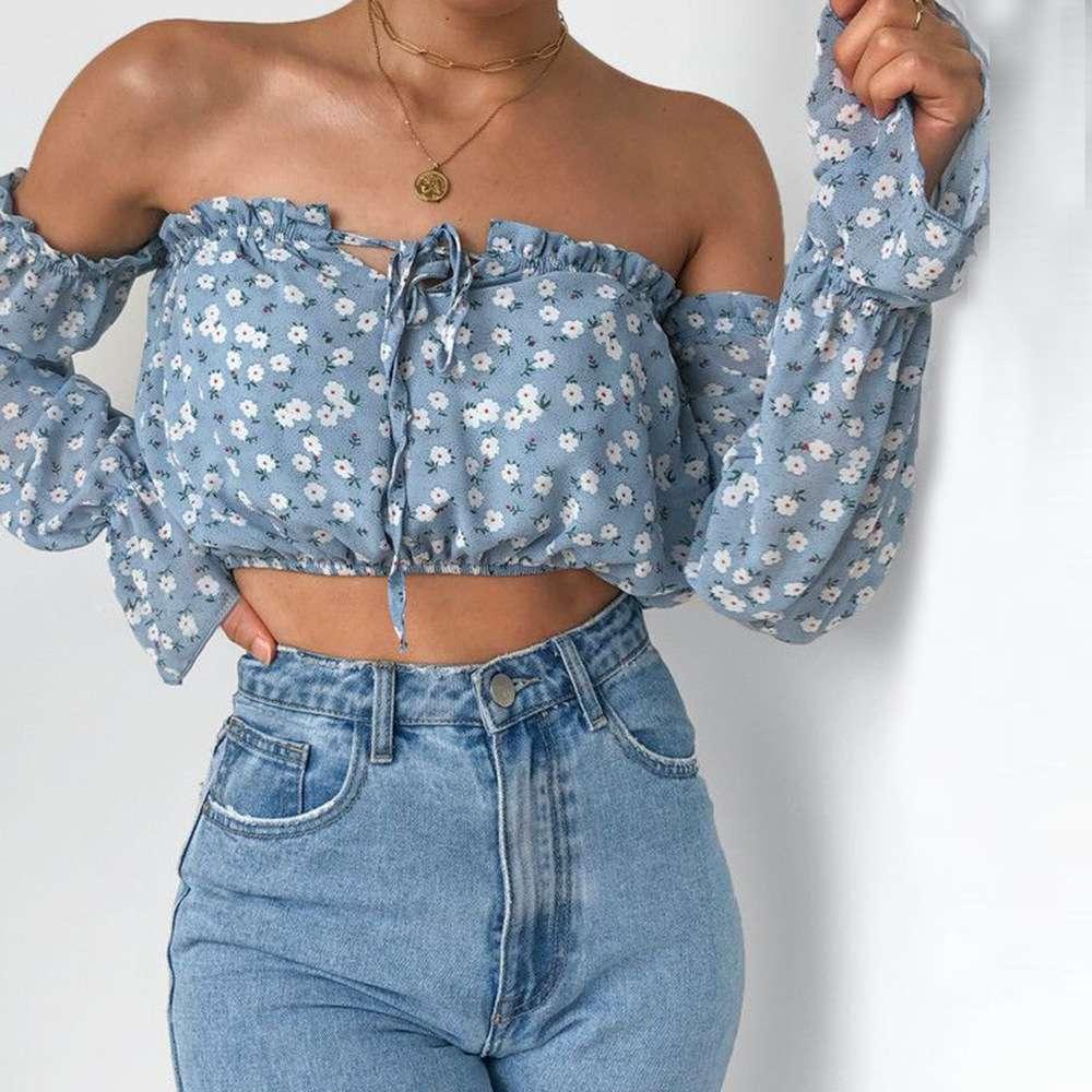 Floral Print Off-the-Shoulder - Lovely Brielle