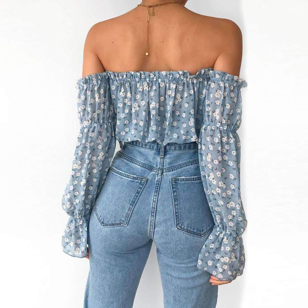 Floral Print Off-the-Shoulder - Lovely Brielle