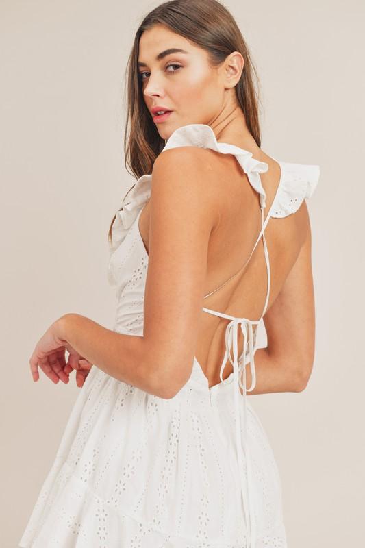 Eyelet Ruffle Romper - Lovely Brielle