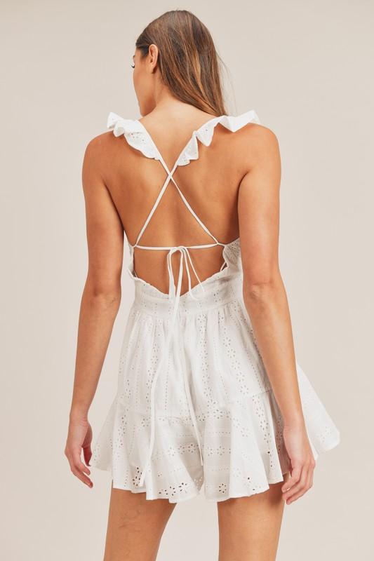 Eyelet Ruffle Romper - Lovely Brielle