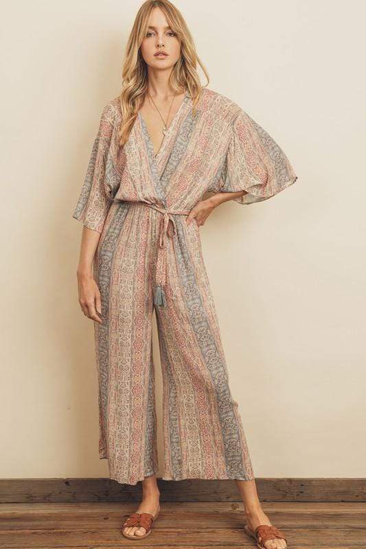 Paisley Kimono Jumpsuit - Lovely Brielle