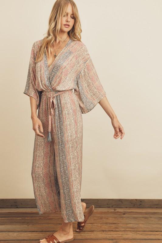 Paisley Kimono Jumpsuit - Lovely Brielle