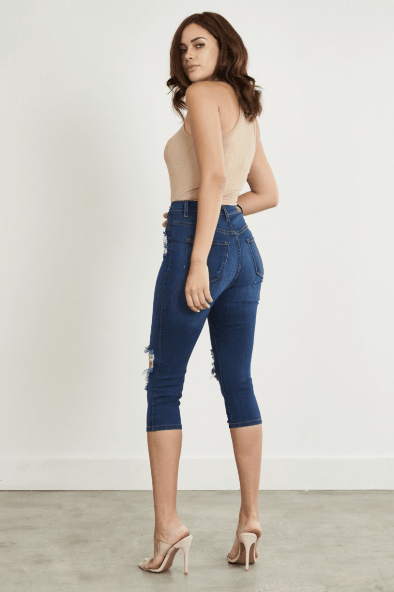 Lisa Cut-out Denim - Lovely Brielle