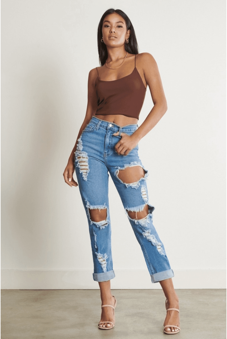 Donna Distressed Jeans - Lovely Brielle