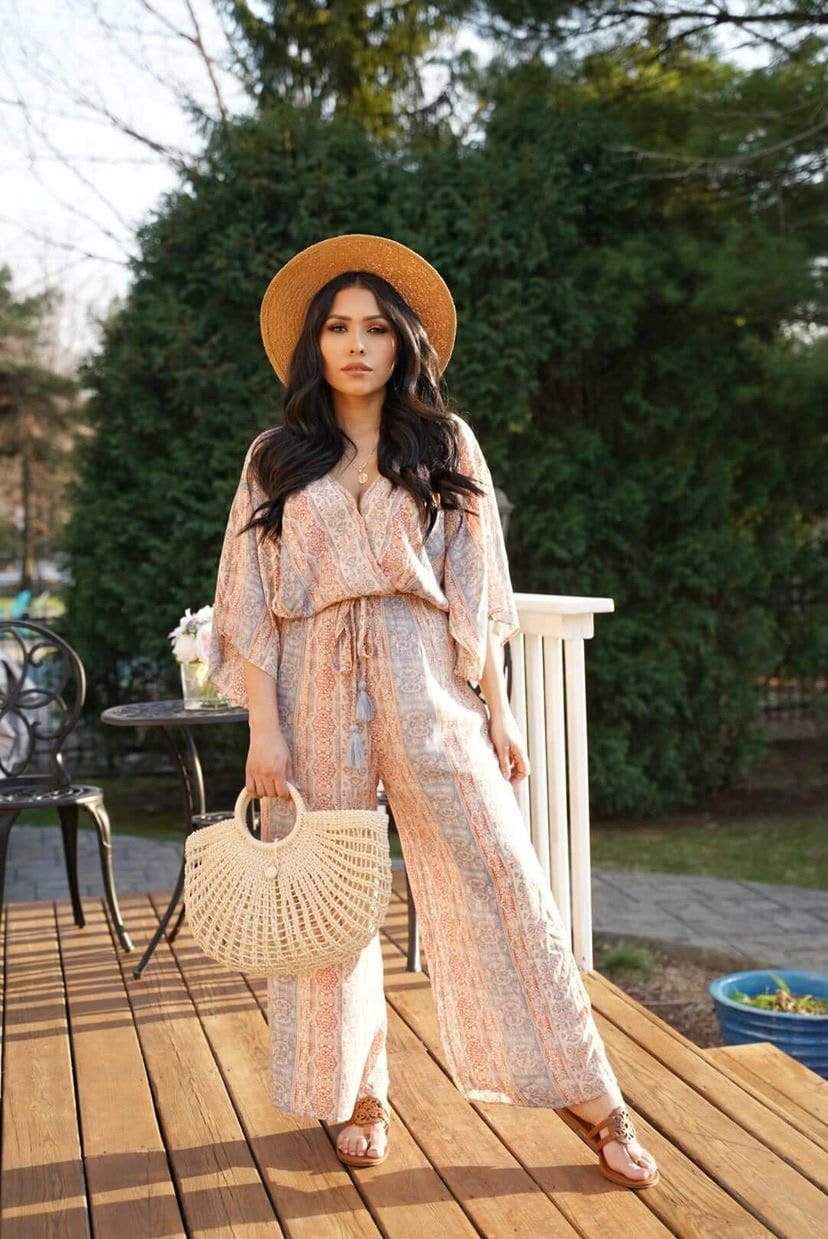 Paisley Kimono Jumpsuit - Lovely Brielle