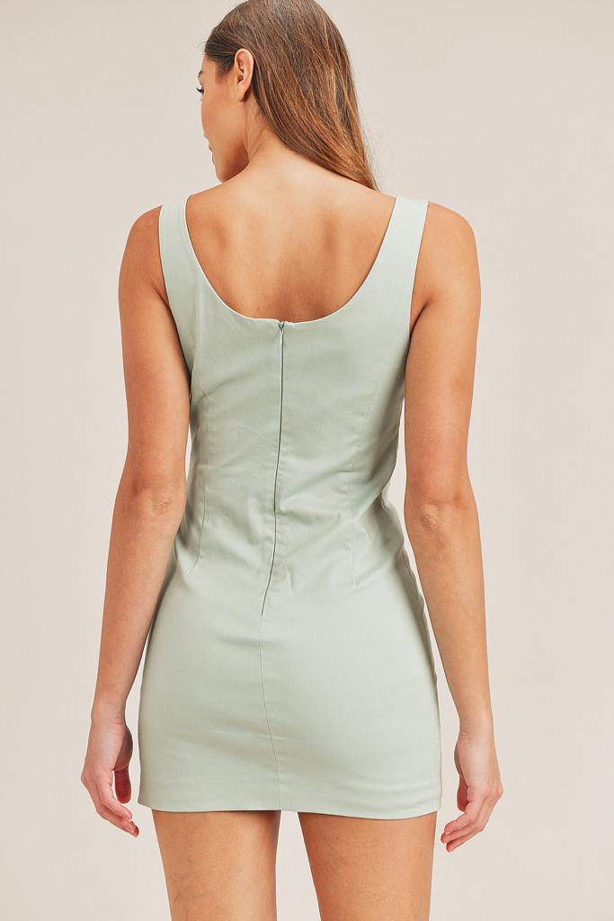 Mia Sage Mini Dress - Lovely Brielle