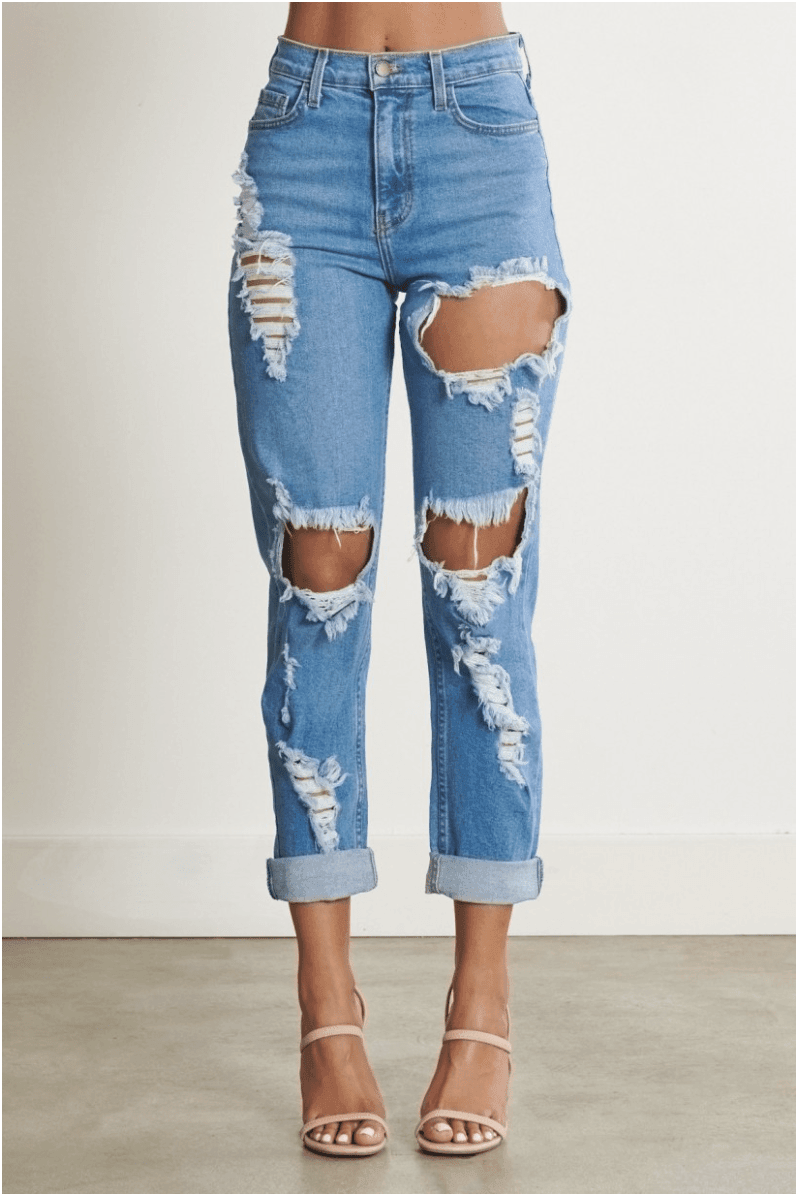 Donna Distressed Jeans - Lovely Brielle
